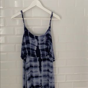 Raya Sun maxi blue tie dye dress